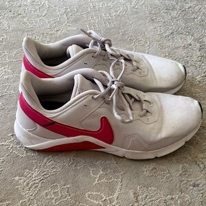 Nike White and Red Athletic Shoes
